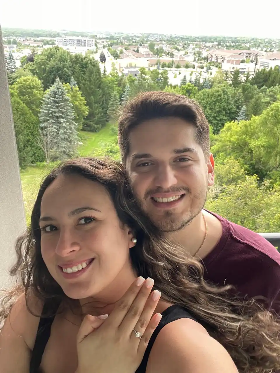 Felipe y Lindsay en un día de verano
